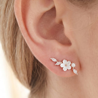 Leaf Piercings – selection on linen