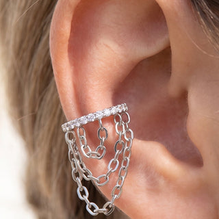 Conch Piercings with Chain – selection on linen