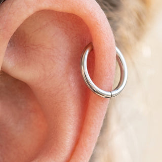 Silver Helix Piercing – selection on linen