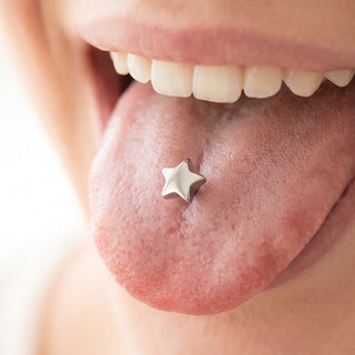 Star Tongue Piercings – selection on linen