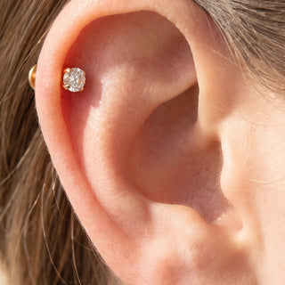 Titanium Helix Piercing – selection on linen