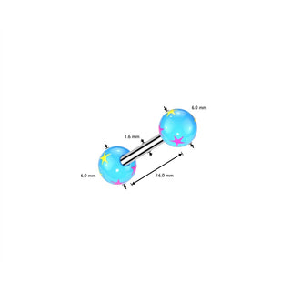 Barbell Acrylic Star Ball