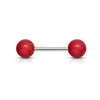 Barbell Acryl Einfarbig Kugel