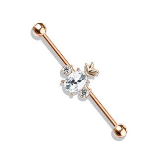 Industrial Barbell Ananas Zirkonia