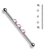 Industrial Barbell 3 Zirkonia Innengewinde