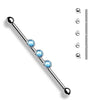 Industrial Barbell 3 Zirkonia Innengewinde