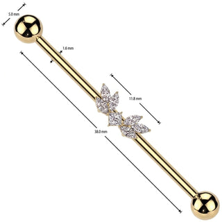 Industrial Barbell wings zirconias
