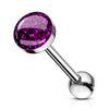 Zungenpiercing Zagenfassung Epoxid Glitzer