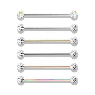 Industrial Barbell Kugel Glitzer Innengewinde
