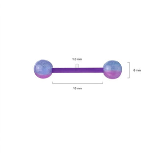 Acrylic Barbell Acrylic two color Ball Glow in the Dark