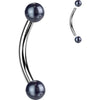 Eyebrow Piercing Acrylic Ball Pearlish Coat