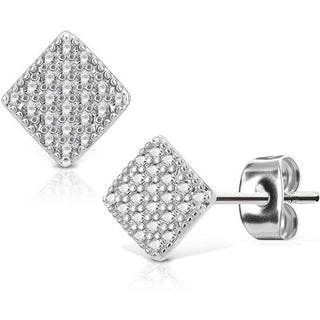 Ohrstecker Quadrat Zirkonia