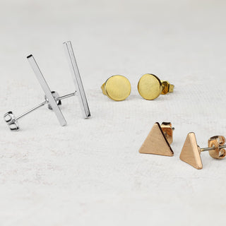 Ohrstecker Rund Flach