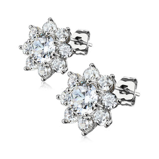 Ohrstecker Blume Zirkonia