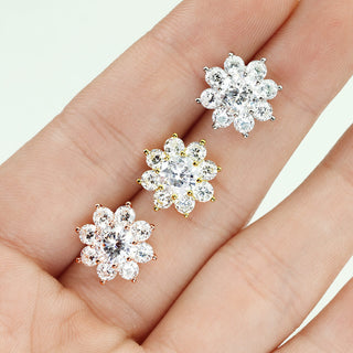 Ohrstecker Blume Zirkonia