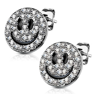 Ohrstecker Smiley Zirkonia