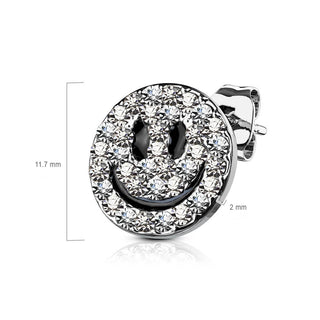 Ohrstecker Smiley Zirkonia