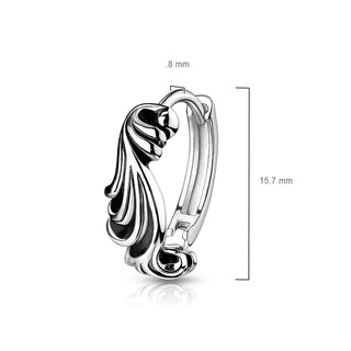 Ohrring Wellen Silber Clicker