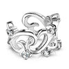 Earcuff Ear Cuff Herz Zirkonia Biegbar