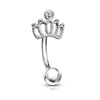 Augenbrauenpiercing Krone Zirkonia