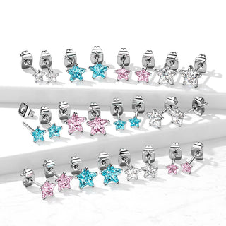 Silver 925 Star Silver Zirconia