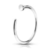 14 Karat Gold Nasenstecker Hoop Halber Hoop Ring Gelbgold Weißgold