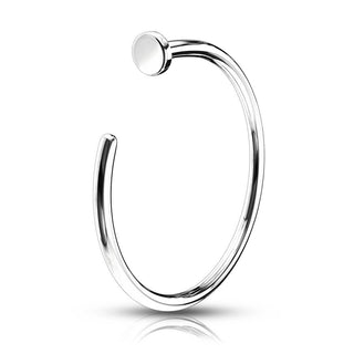 14 Karat Gold Nasenstecker Hoop Halber Hoop Ring Gelbgold Weißgold