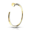 14 Karat Gold Nasenstecker Hoop Halber Hoop Ring Gelbgold Weißgold