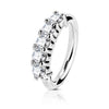 14 Karat Gold Ring 5 Zirkonia Gelbgold Weißgold Biegbar