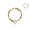 Solid Gold 14 Carat Ring Zirconia Bendable