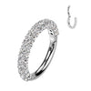 14 Karat Gold Ring Zirkonia Gelbgold Weißgold Clicker