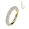 14 Karat Gold Ring Zirkonia Gelbgold Weißgold Clicker