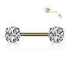 Nippelpiercing Zirkonia Push-In