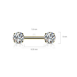 Nippelpiercing Zirkonia Push-In