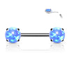 Nippelpiercing Opal Push-In