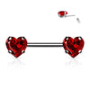 Nippelpiercing Herz Zirkonia Push-In