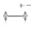 Nippelpiercing Zirkonia Push-In