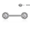 Nippelpiercing Blume Zirkonia Push-In