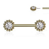 Nippelpiercing Blume Zirkonia Push-In