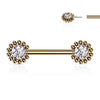 Nippelpiercing Blume Zirkonia Push-In
