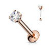 Labret Zirconia prong setting Push-In