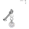 Glass Labret zirconia glass bead dangle Push-In