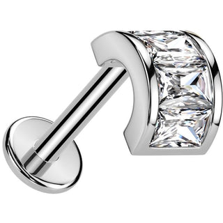 Labret horseshoe zirconia Push-In