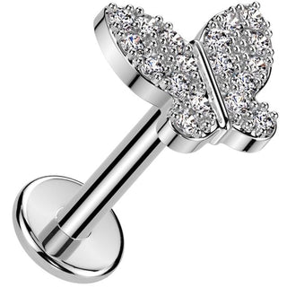 Labret butterfly zirconia Push-In