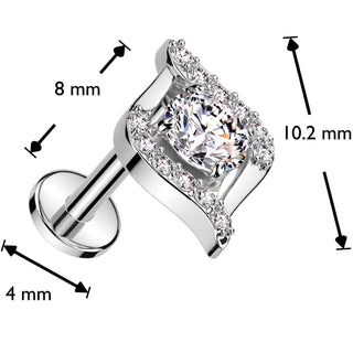 Labret egyptian eye zirconia Push-In