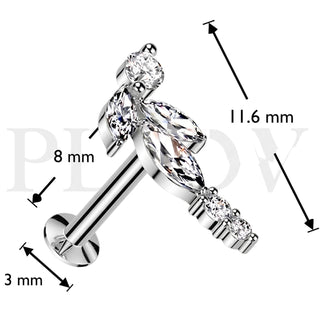 Labret leaves zirconia Push-In