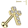 Labret cross zirconia Push-In