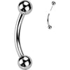 Titan Curved Barbell Eine feste Kugel Push-In