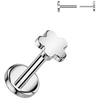 Titanium Labret flower Push-In