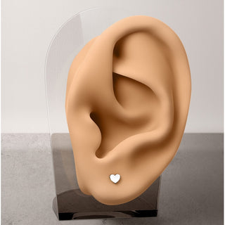 Titanium Stud Earring Titan Threadless Earring Stud Heart Shaped Top
